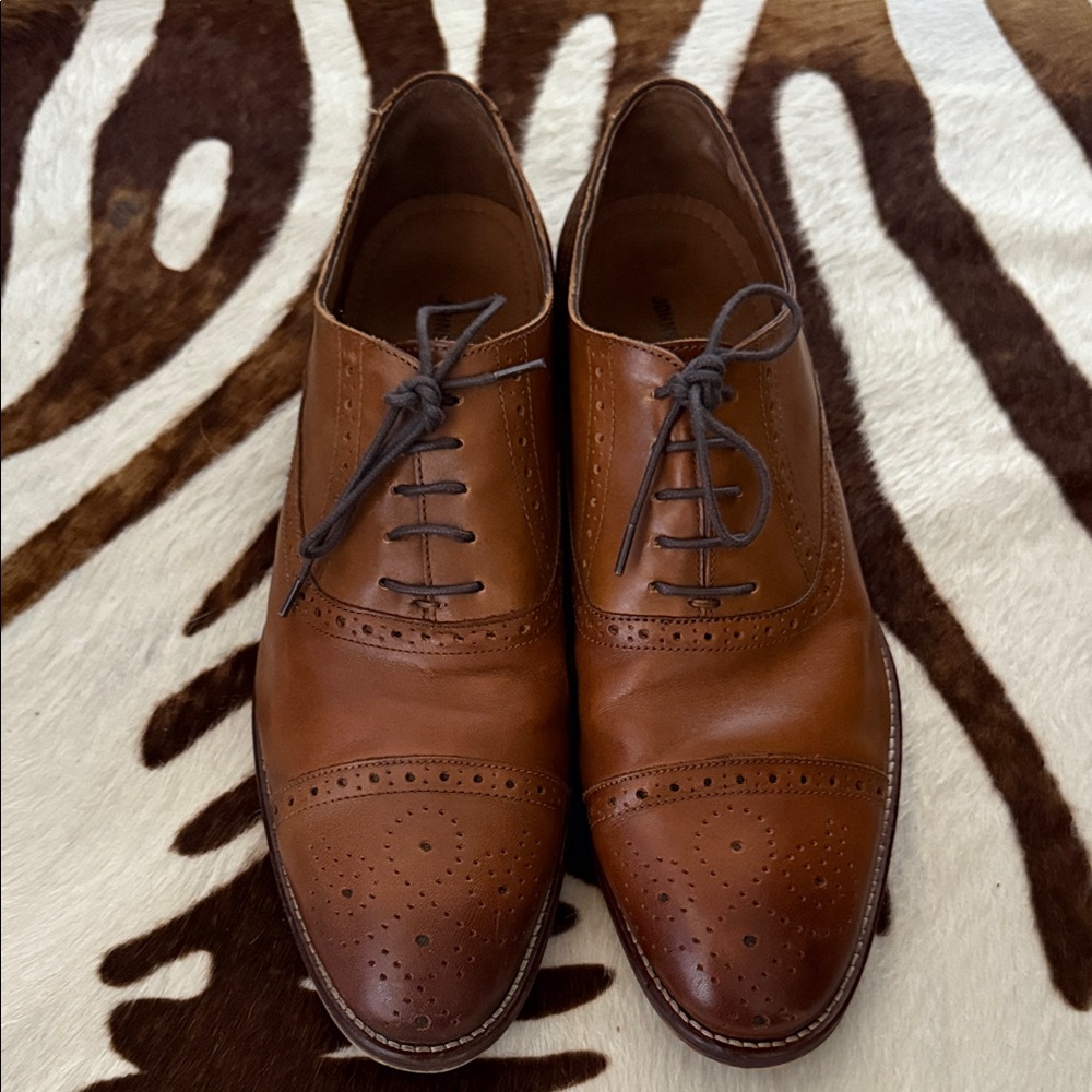 Johnson & Murphy Men's Brown Leather Derby Shoes